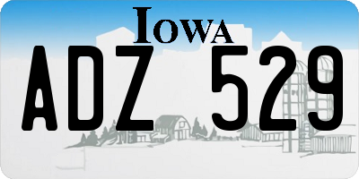 IA license plate ADZ529