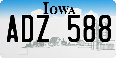 IA license plate ADZ588