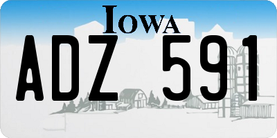 IA license plate ADZ591