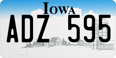 IA license plate ADZ595