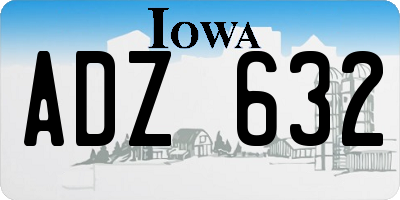 IA license plate ADZ632