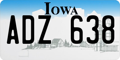 IA license plate ADZ638