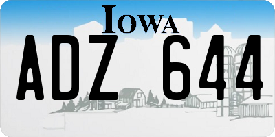 IA license plate ADZ644