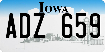 IA license plate ADZ659