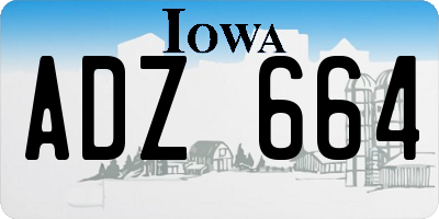 IA license plate ADZ664