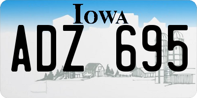 IA license plate ADZ695
