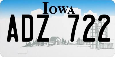 IA license plate ADZ722
