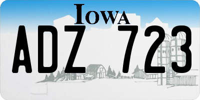 IA license plate ADZ723