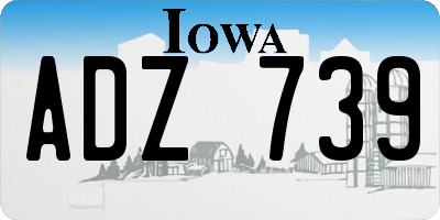 IA license plate ADZ739