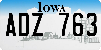 IA license plate ADZ763