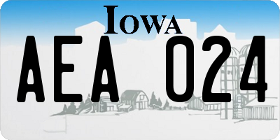 IA license plate AEA024