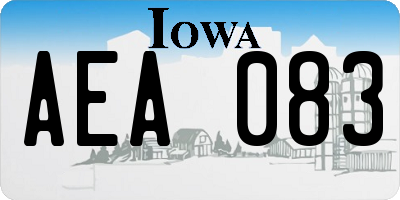 IA license plate AEA083