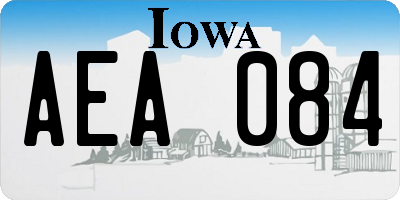 IA license plate AEA084