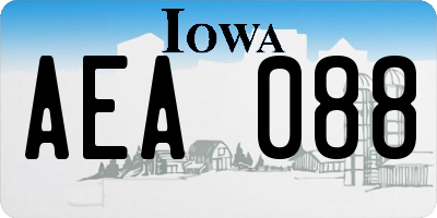IA license plate AEA088