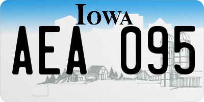 IA license plate AEA095