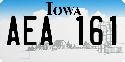 IA license plate AEA161