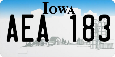 IA license plate AEA183