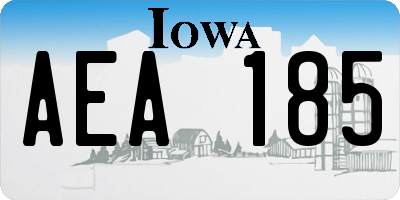 IA license plate AEA185