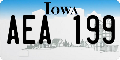 IA license plate AEA199