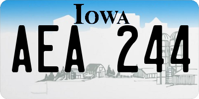 IA license plate AEA244