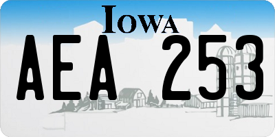 IA license plate AEA253