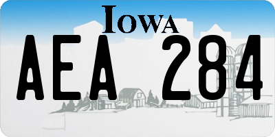IA license plate AEA284