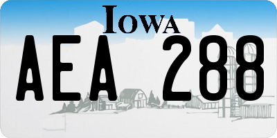 IA license plate AEA288