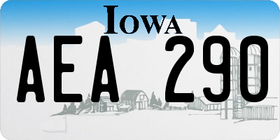 IA license plate AEA290