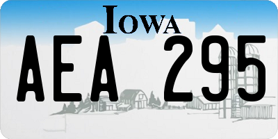 IA license plate AEA295