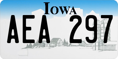 IA license plate AEA297