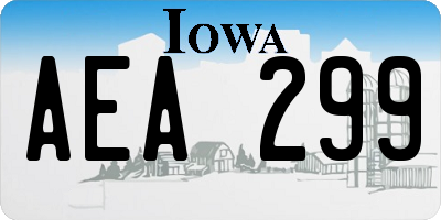 IA license plate AEA299