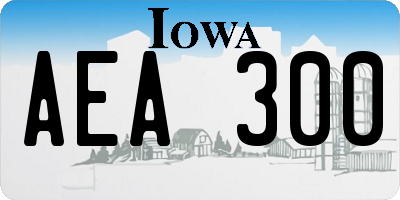 IA license plate AEA300