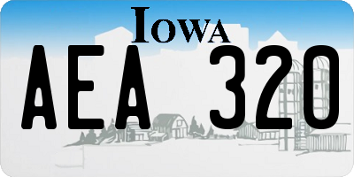 IA license plate AEA320