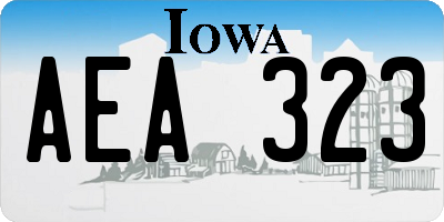 IA license plate AEA323