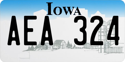 IA license plate AEA324