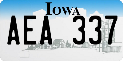 IA license plate AEA337