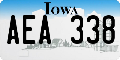 IA license plate AEA338
