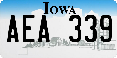 IA license plate AEA339