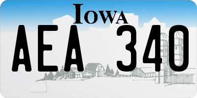 IA license plate AEA340