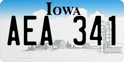 IA license plate AEA341