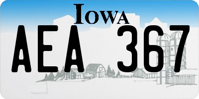IA license plate AEA367