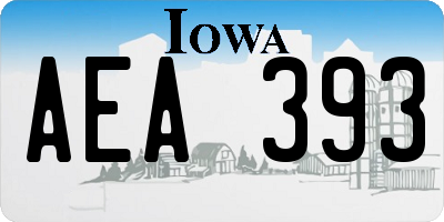 IA license plate AEA393