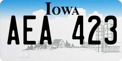 IA license plate AEA423