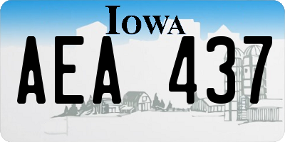 IA license plate AEA437