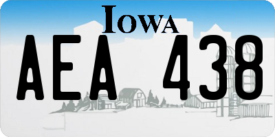 IA license plate AEA438