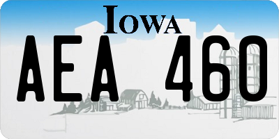 IA license plate AEA460