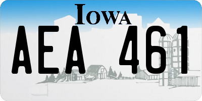 IA license plate AEA461