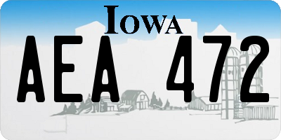IA license plate AEA472