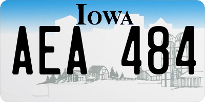 IA license plate AEA484