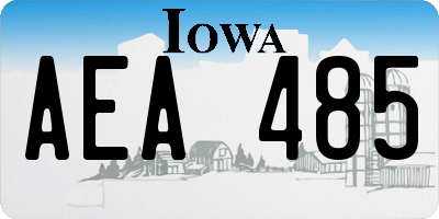 IA license plate AEA485